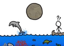 desenho infantil de água barco e peixes