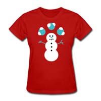 camiseta boneco neve