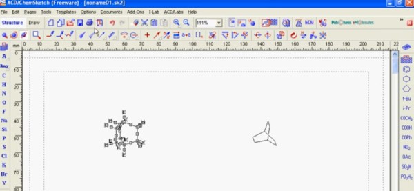 guia para o chemsketch tela