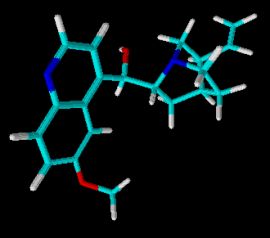 estrutura quimica quinina molecula