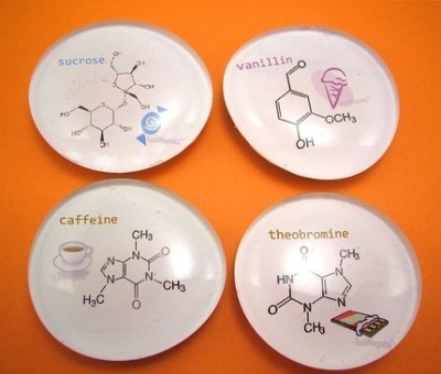 moleculas em ima de geladeira