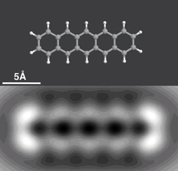 retrato molecular do pentaceno