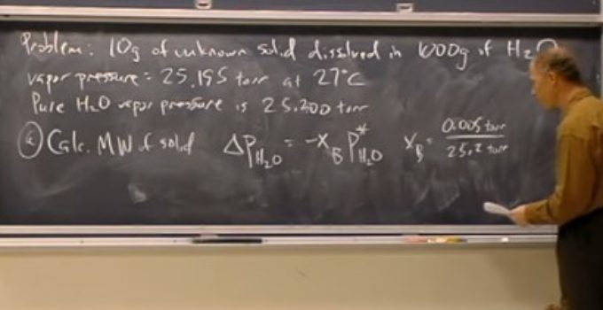 Osmose e termodinâmica estatística – Aula no MIT