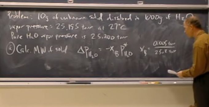 Osmose e termodinâmica estatística – Aula no MIT