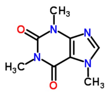 molécula de cafeína