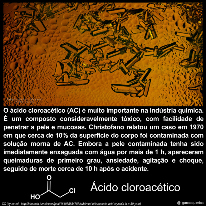 histórias e informações sobre o ácido cloroacético