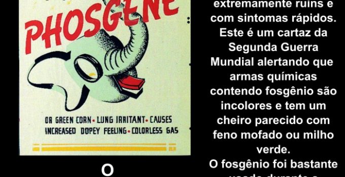 Fosgênio, acetato de celulose, fluoresceína, esqualeno e mais