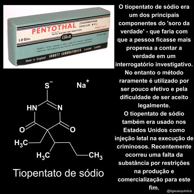 tiopentato de sódio com informações e estrutura