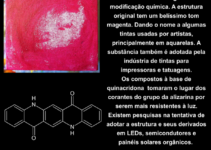 Geosmina, ácido elágico e quinacridona